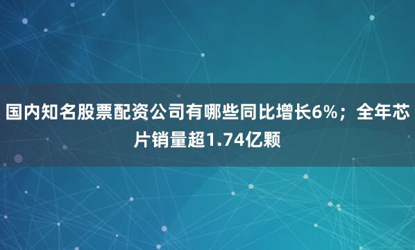 国内知名股票配资公司有哪些同比增长6%；全年芯片销量超1.74亿颗